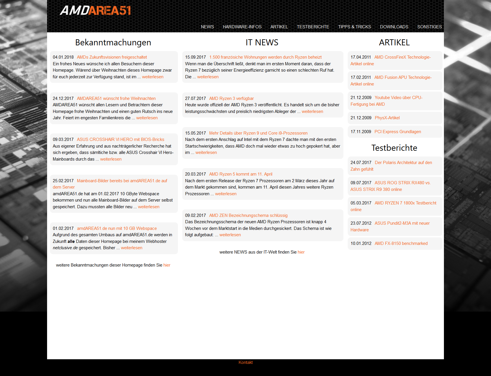 amdAREA51 im Responsive Webdesign